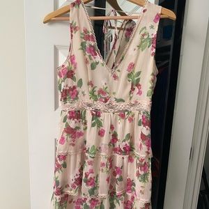 Miss selfridge floral pink dress